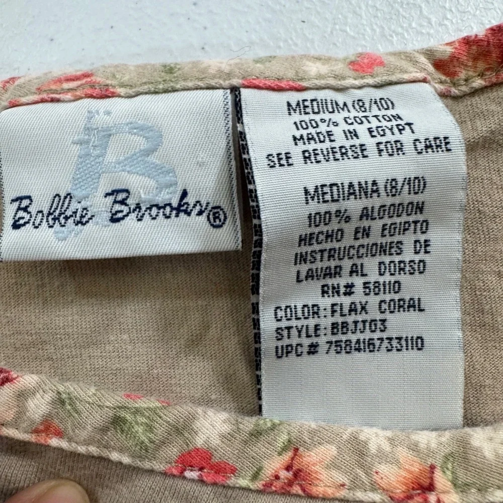 VTG Bobbie Brooks M Garden Watering Can Floral Dress‎ Pockets babydoll cottage - Picture 2 of 9